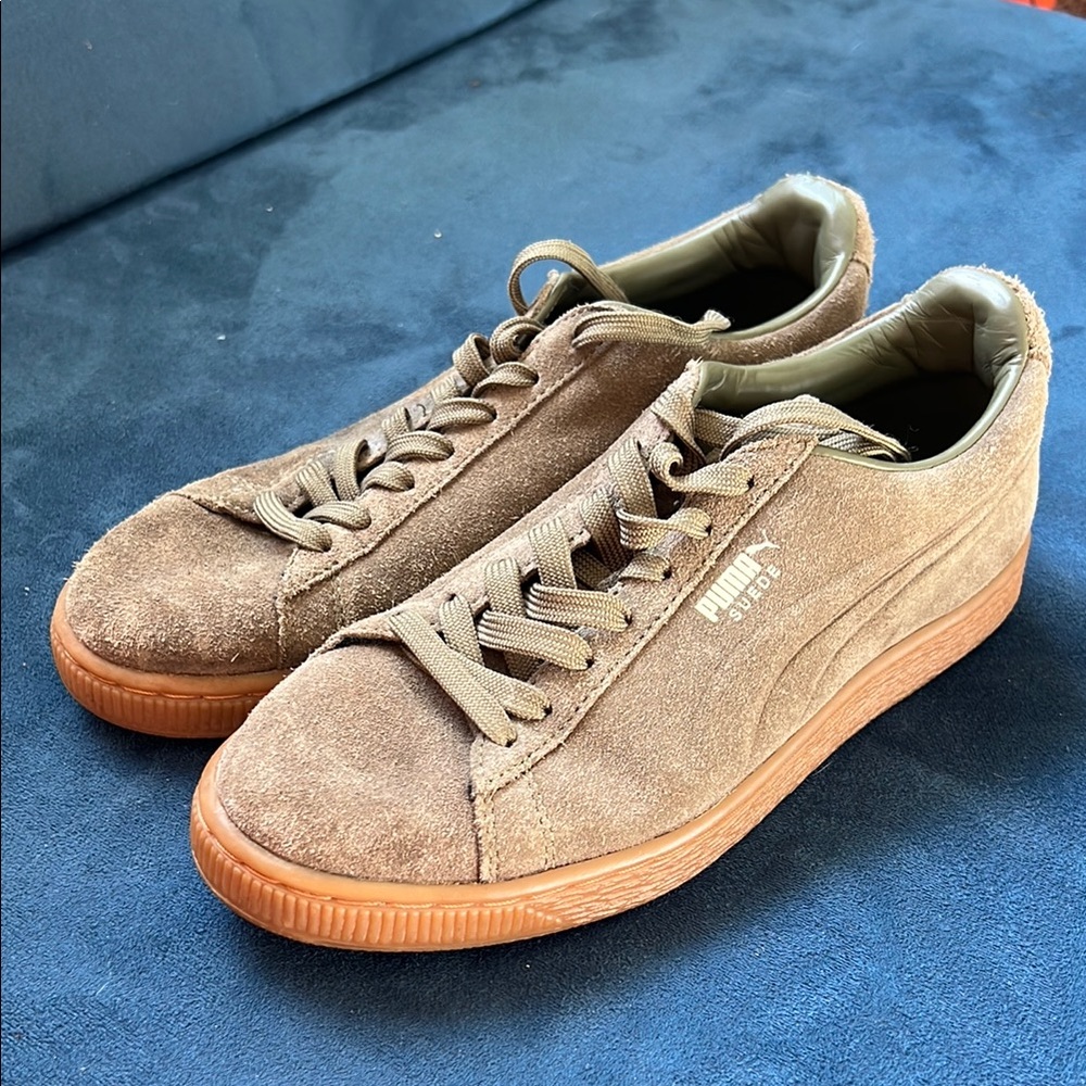 Puma Suede Sneakers Olive Green Men’s Size 6